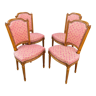 Set de 4 chaises françaises style Louis XVI vintage