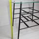 Vintage coffee table and door reviewed in glass and metal, 50s