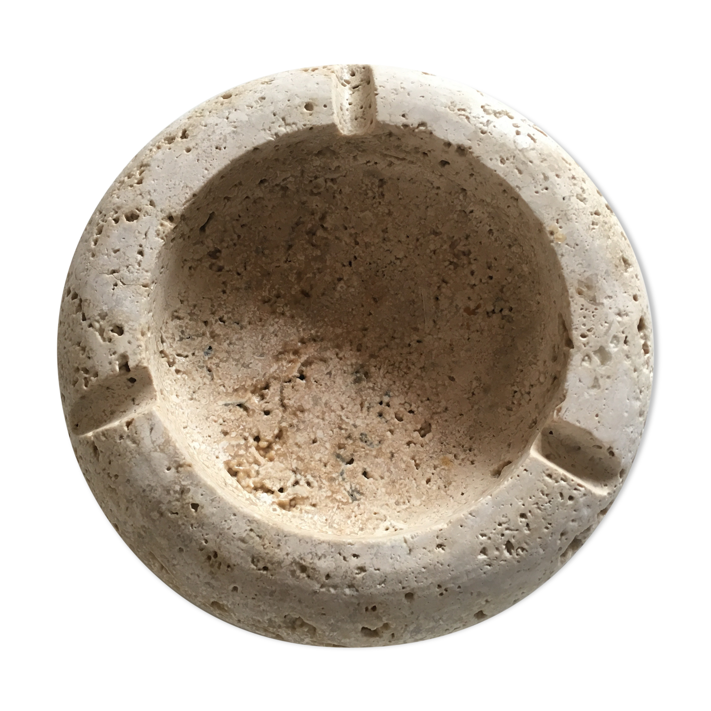 Product BHV travertine ashtray, Italian work 60s