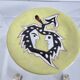 Jean Lurçat 2 enamelled ceramic plates, signed, Sant Vicens edition
