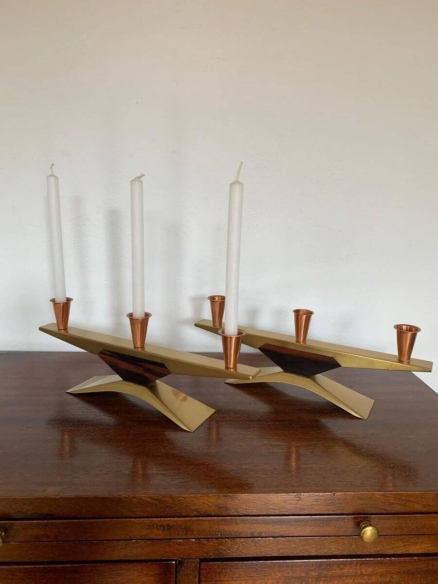 Danish candlesticks, 1960s, set of 2