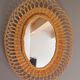 Miroir en rotin tréssé 1960