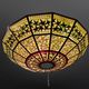 Impressive Tiffany Style Stained Glass Chandelier from the 1990s