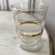 Set of 13 granite water glasses with golden borders 50s-60s