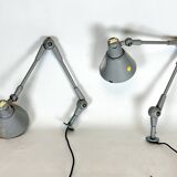 Mid-Century AURE set of two rare wall lamps in metal. Italy 1960s