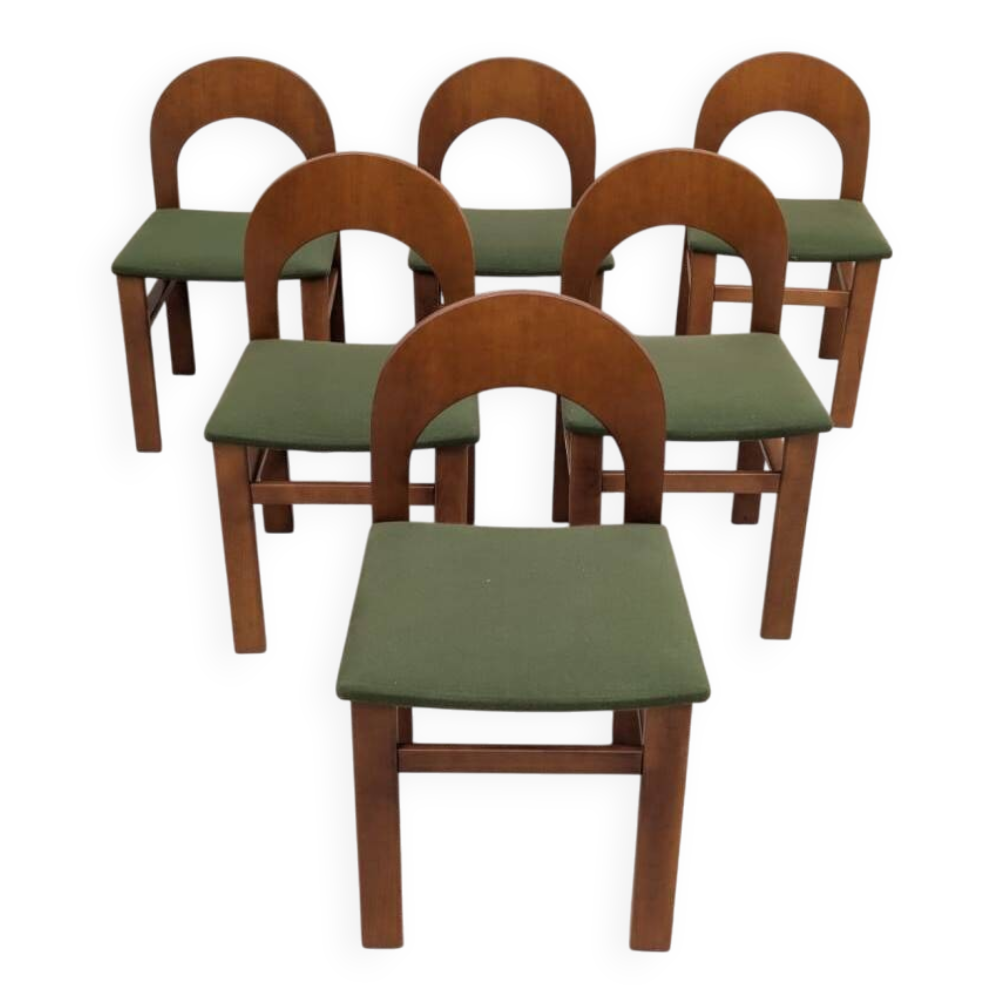 Set of 6 Arcadia chairs by Caraceni for Tagliabue, 70s