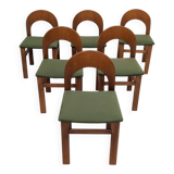 Set of 6 Arcadia chairs by Caraceni for Tagliabue, 70s
