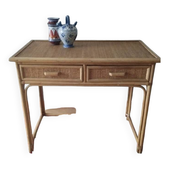 Set of 6 rattan desks For Pauline Prp