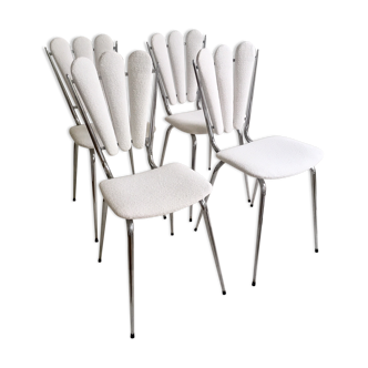Set of restored vintage "peacock" chairs