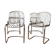 Série de 4 chaises en acier tubulaire