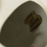 Vintage Leopard Cheetah Statue Glazed Ceramic 1980s Italy