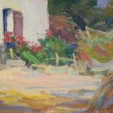 Oil on Wood "Maison en Brière", signed E.gautier – 1955