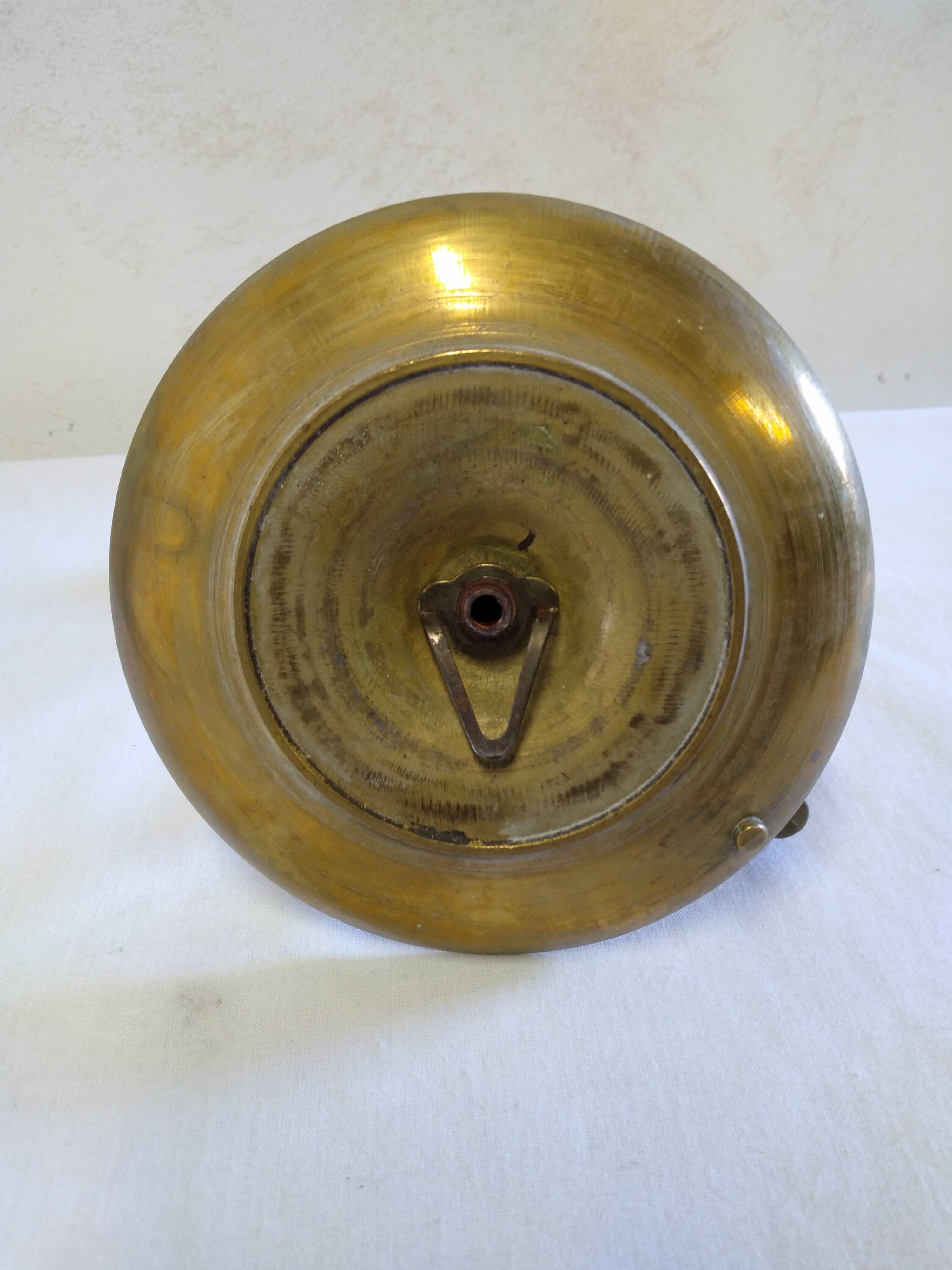 Brass rocking boat candle holder / cellar rat