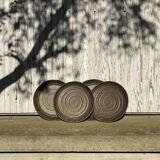 4 assiettes en grès