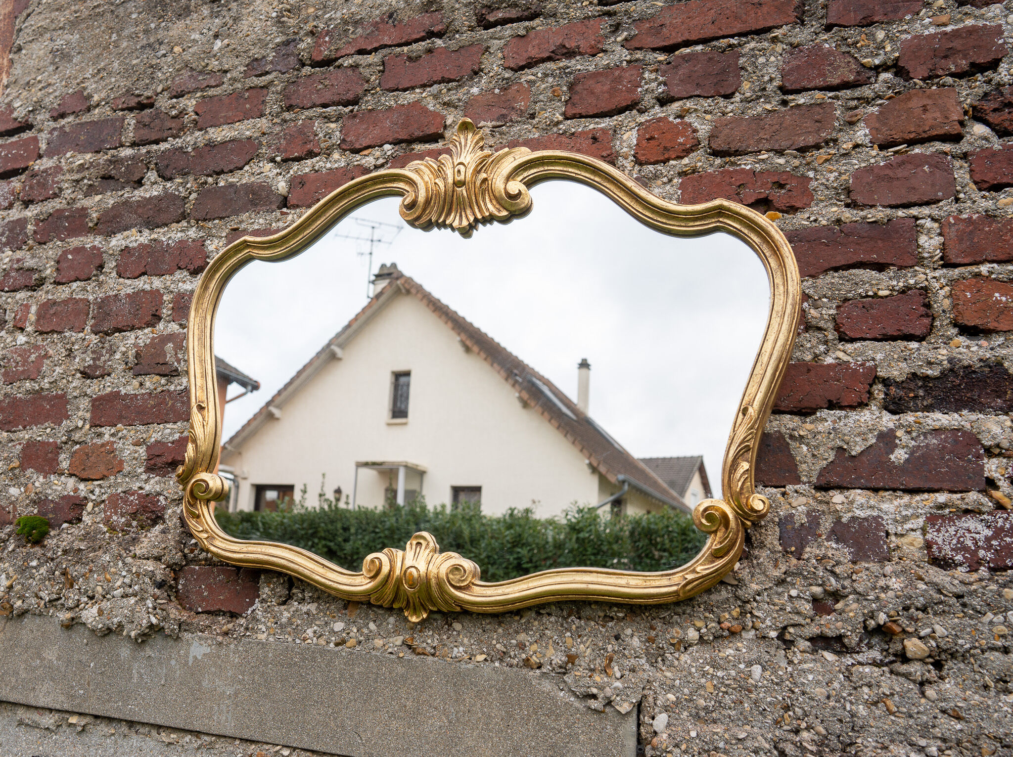 Vintage golden mirror 76x63