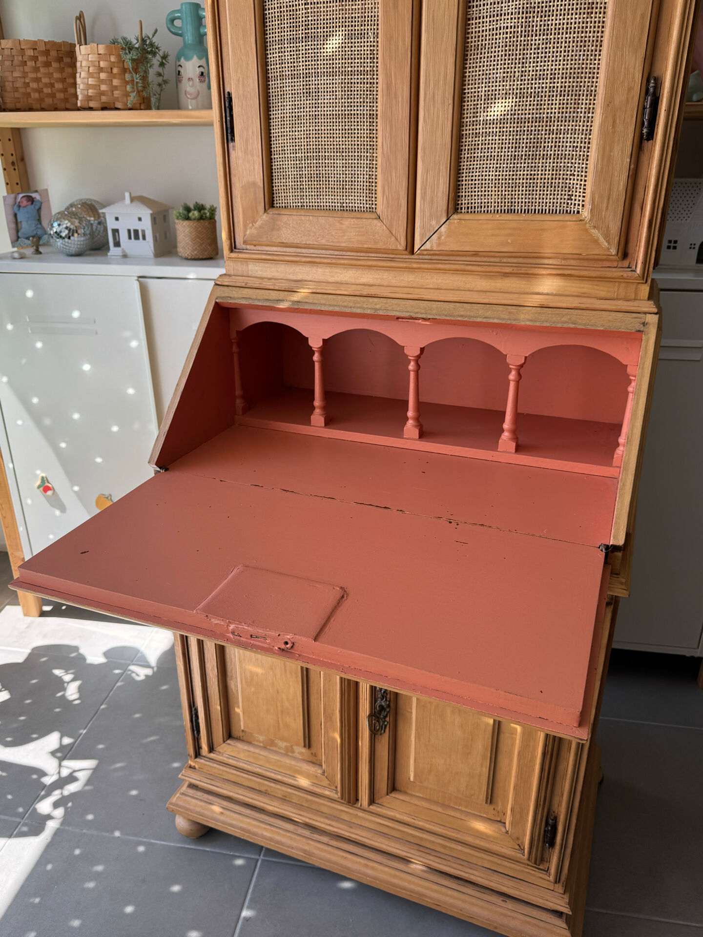 Vintage secretary desk - storage cabinet
