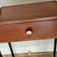 Pierre Guariche style bedside table, wood and metal, vintage, 60s