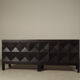 Jean Batenburg for MI brutalist sideboard in ebonized oak, Belgium, 1960s