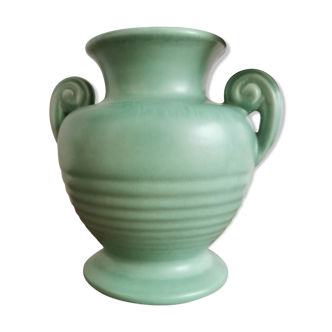 Vase céramique vert jade années 40
