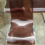 Chairs in plexiglas with chrome metal base