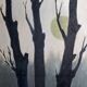 Oil on canvas Trees Luc Bonneau