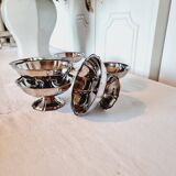 6 classic ice cream or Macedonian stainless steel bowls