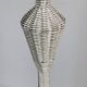 Mid-century French rattan wicker boho floor lamp, 1950s-1960s