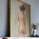 Le Falher (Lionel), Pastel female nude framed 20th century