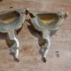 Pair of golden plaster wall selettes
