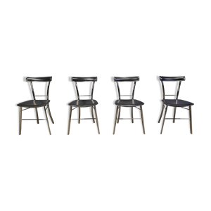 4 chaises de salle à - cuir