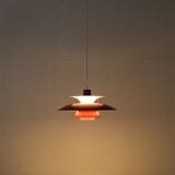 Louis Poulsen / Poul Henningsen “PH 5” pendant lamp / red / mid-century / Danish modern design / PH5