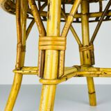 Vintage Rattan Stool attributed to Franco Albini, Italy, 1960s