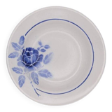 Set of 6 blue ironstone deep plates.