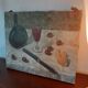Tableau nature morte au verre de vin .ancien