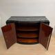 Art Deco sideboard in black lacquer, nickel, marble and mahogany, 1930s