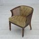 1950s, Danish easy chair, furniture velour, furniture mesh, oak wood.