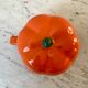 Orange lunch cup in the shape of squash 70s