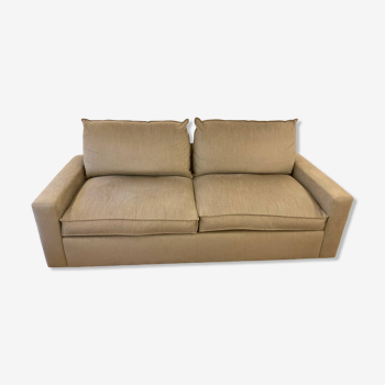 Maries Corner 3-seater sofa Dakota model in mottled beige color