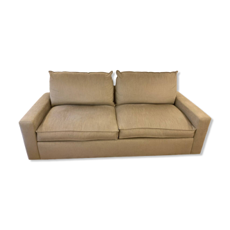 Maries Corner 3-seater sofa Dakota model in mottled beige color