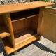 Small vintage solid light oak bar from the 1950s.
