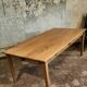 Large authentic farmhouse table made of solid French oak.