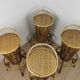 Rattan bar stools 60s