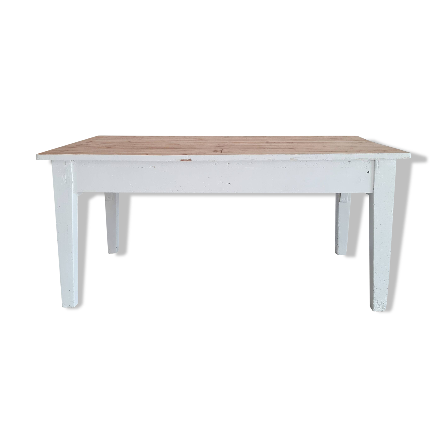 Low wooden farm table