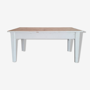 Low wooden farm table