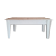 Low wooden farm table