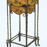 2 painted metal square saddles