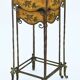 2 painted metal square saddles