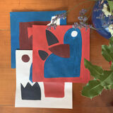 lot of three paintings