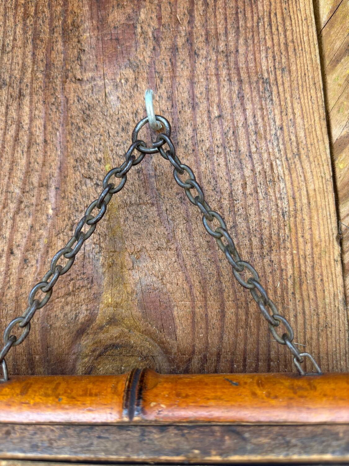 Vintage bamboo mirror