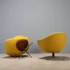 Pair of swivel armchairs by Carl Eric Klote for Overman MFG